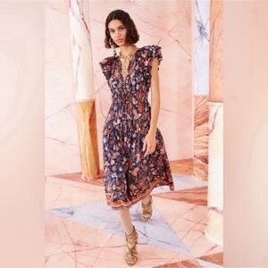 ULLA JOHNSON ARINA midi dress Sz 4